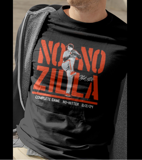 Blake Snell No No Zilla Complete Game No-Hitter 8/2/24 Signature T-Shirt
