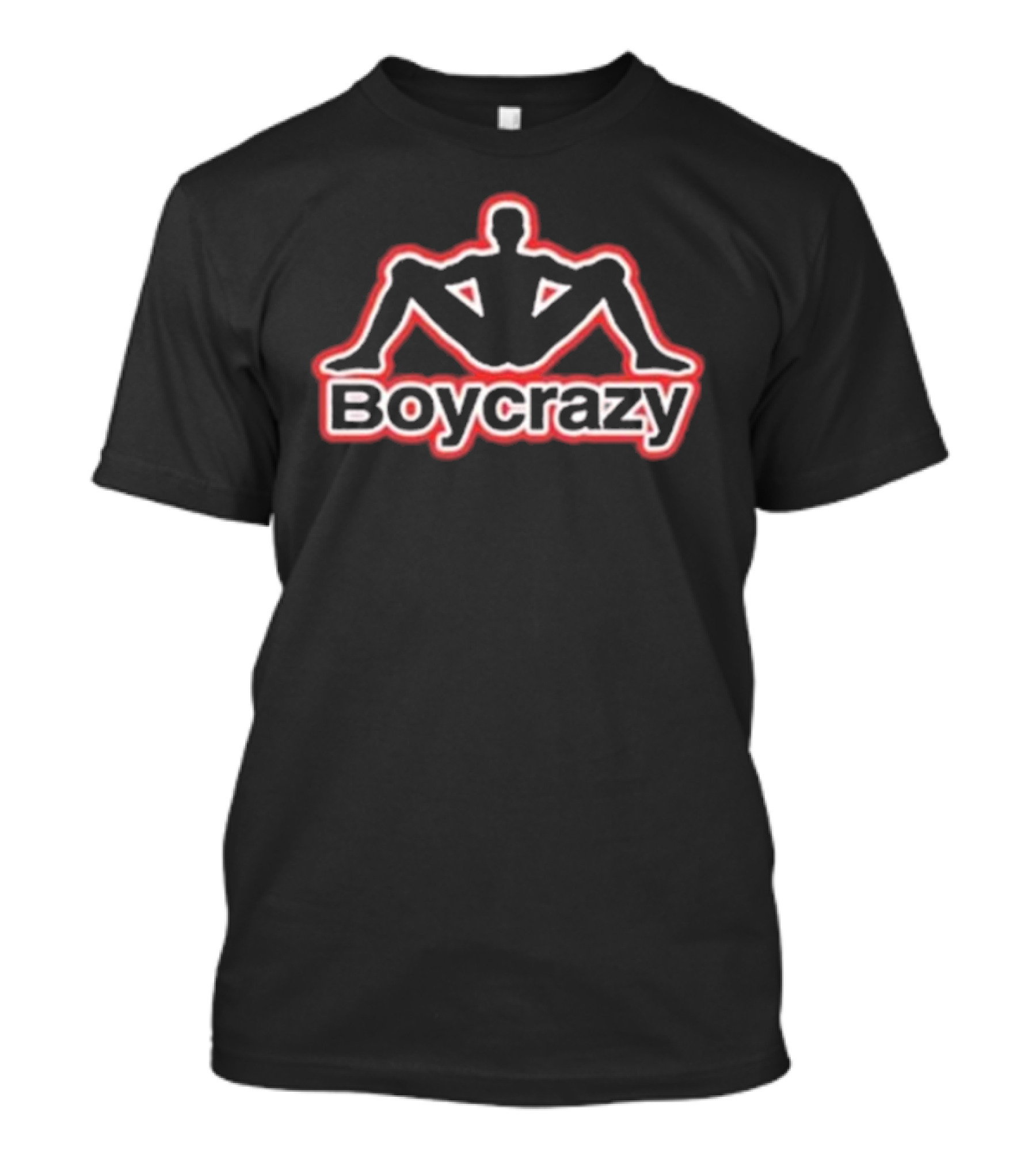 Boycrazy Silhouette Outline Logo With Seated Figure T-Shirt
