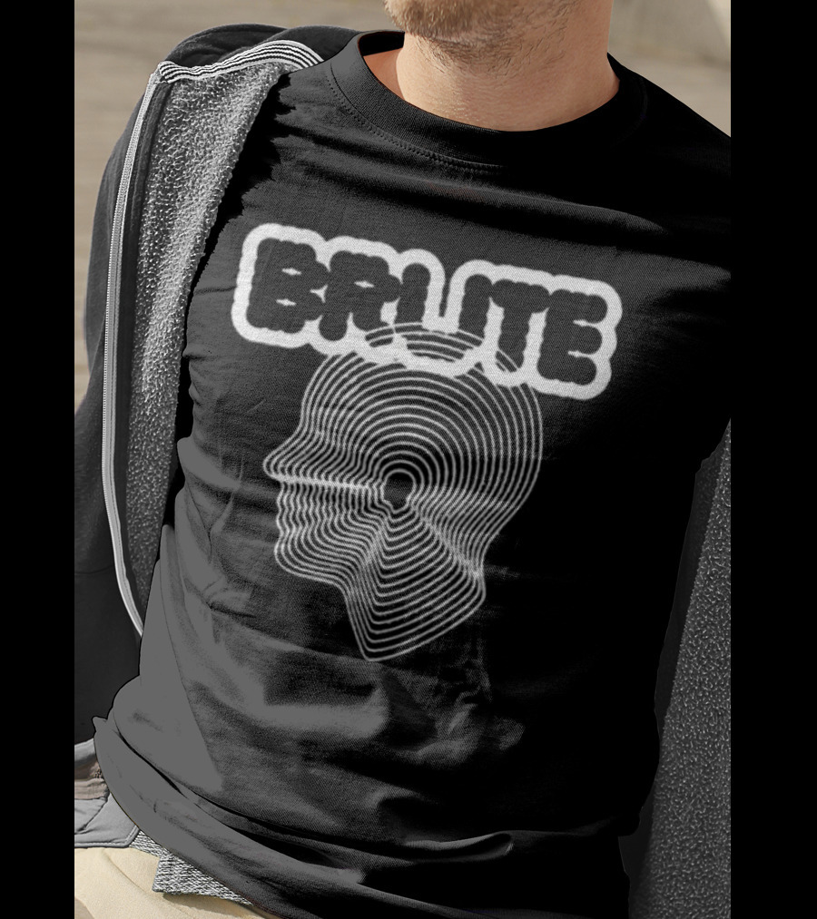 Brute Strength Brute Big Head Optical Illusion Text Proportioned Head T-Shirt