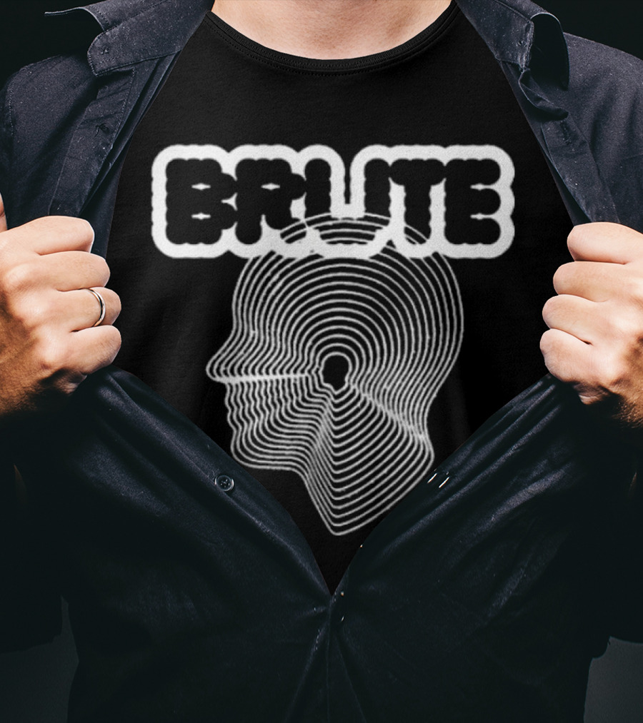 Brute Strength Brute Big Head Optical Illusion Text Proportioned Head T-Shirt