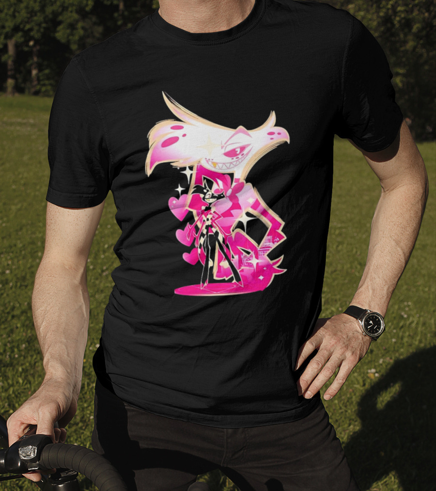 Angel Dust And Alastor Design Hazbin Hotel Series T-Shirt