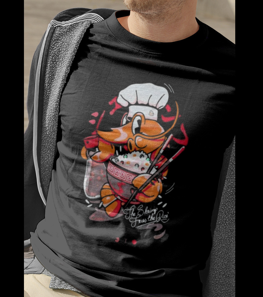 The Shrimp Fried Rice Chef With Chopsticks And Soda Cup T-Shirt