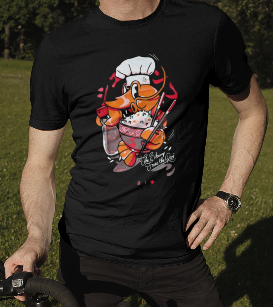 The Shrimp Fried Rice Chef With Chopsticks And Soda Cup T-Shirt