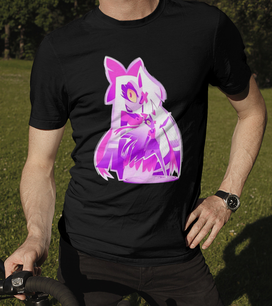 Exorcist Angel Hazbin Hotel Game Purple Character T-Shirt