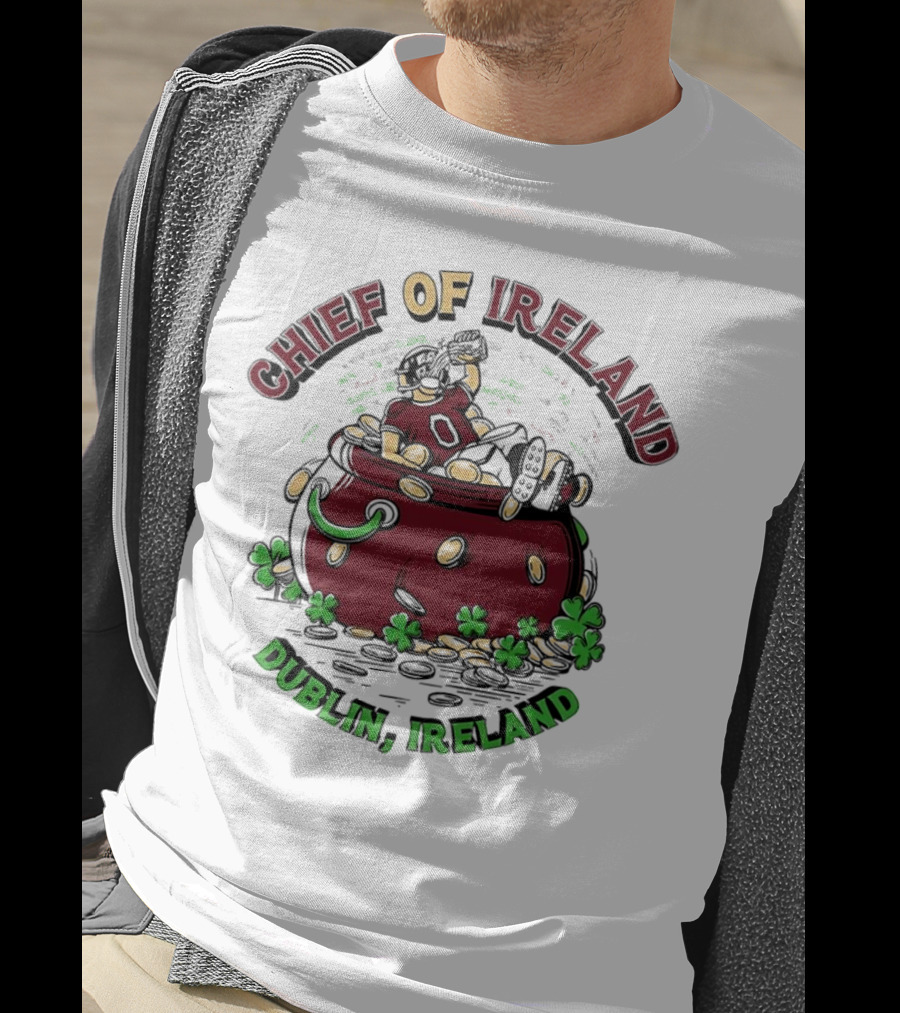 Chief Of Ireland Dublin Ireland Pot Of Gold And Shamrock-Themed T-Shirt