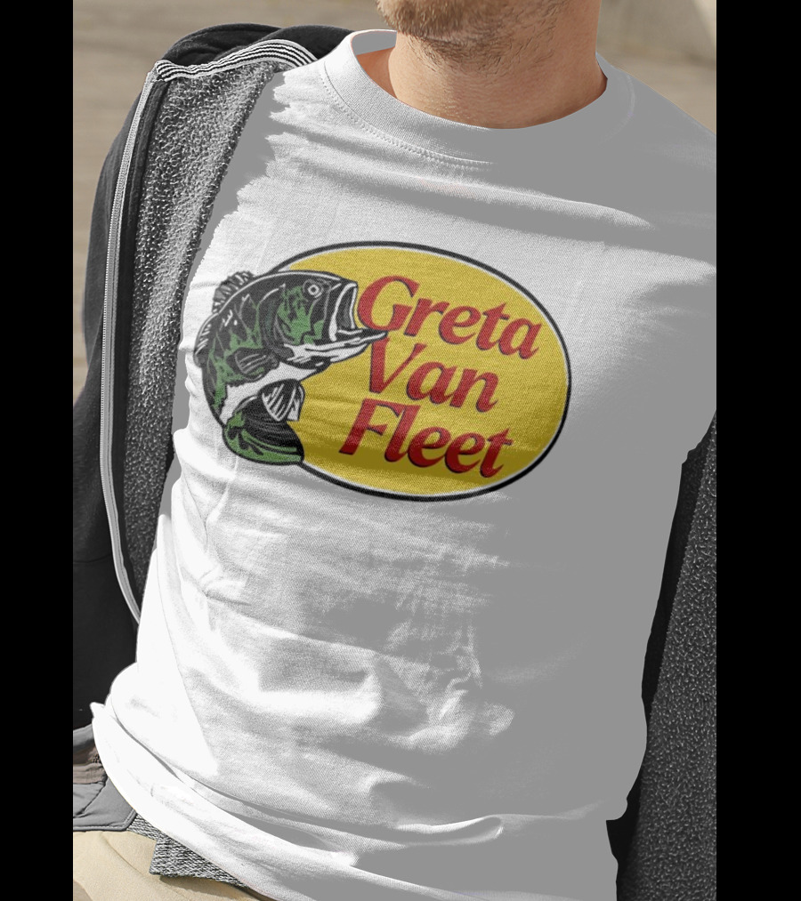 Greta Van Fleet Bass Fishing Oval Bass Emblem T-Shirt