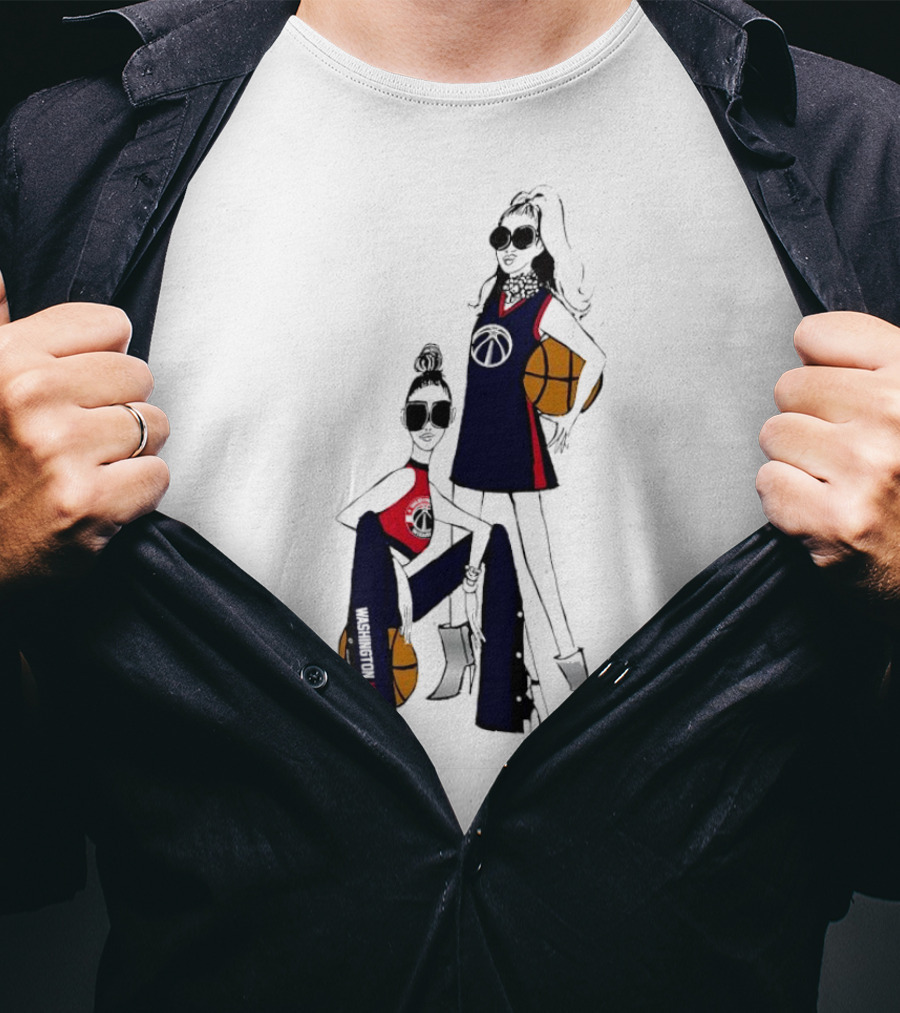 Washington Wizards G-III 4Her Girls Basketball Fitted Sportswear T-Shirt