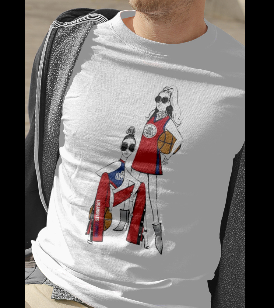 Los Angeles Clippers G-III 4Her Basketball Girls Fashion Red Blue T-Shirt