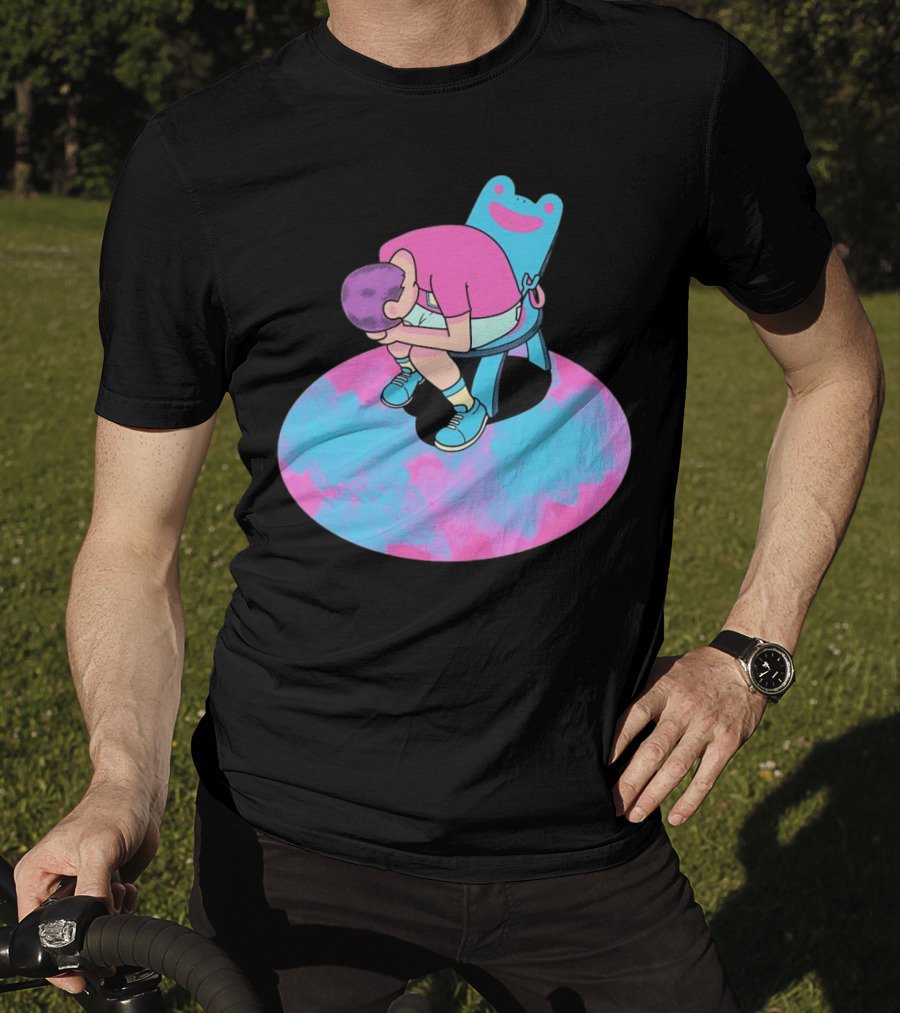 Bell Tolls X My Bells Child In Chair Art With Pink And Blue Palette T-Shirt