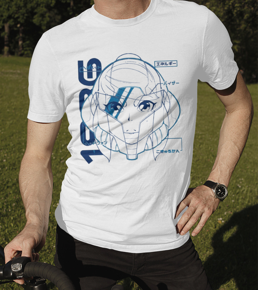 Samus Aran Metroid Heroine 1986 Visor Energy Icon Japanese T-Shirt