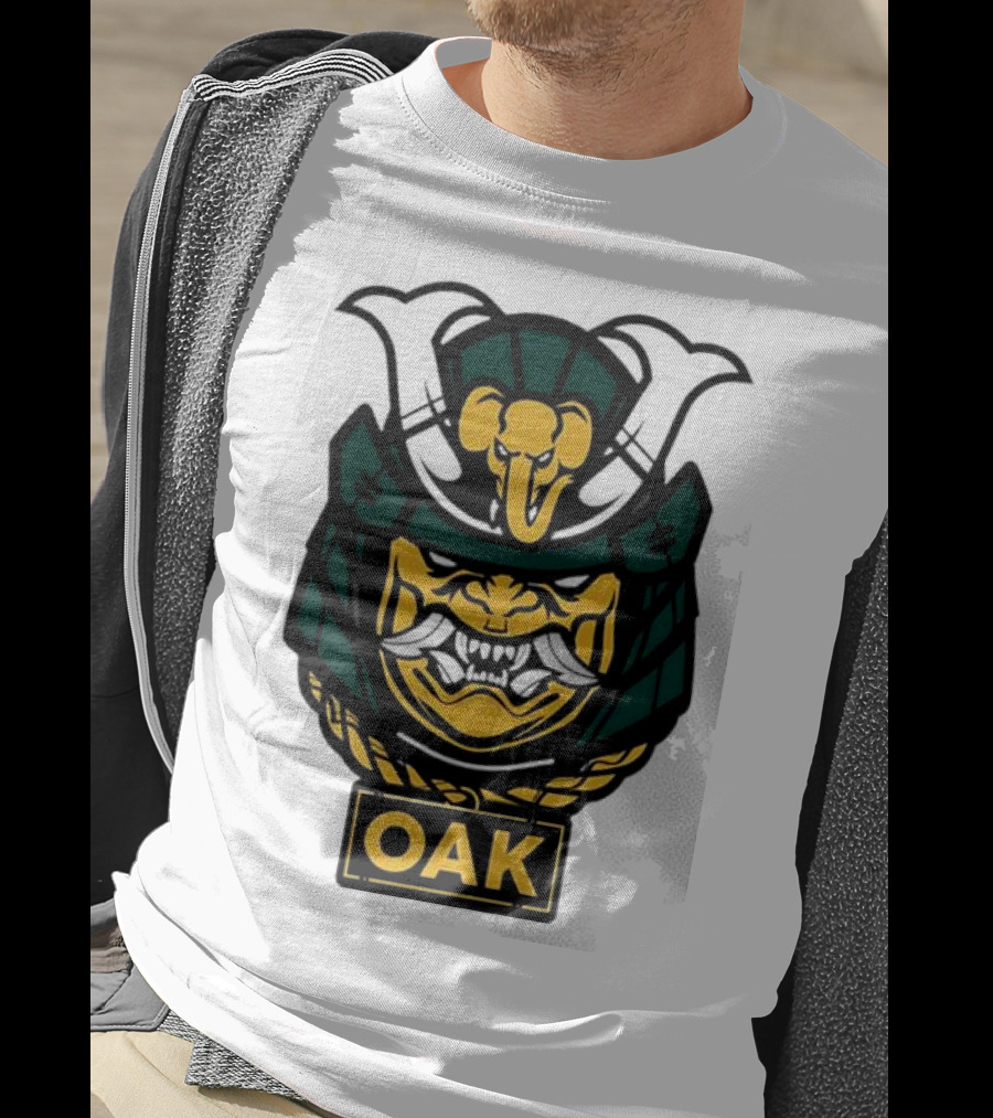 Oakland Athletics Samurai OAK Aggressive Mask T-Shirt