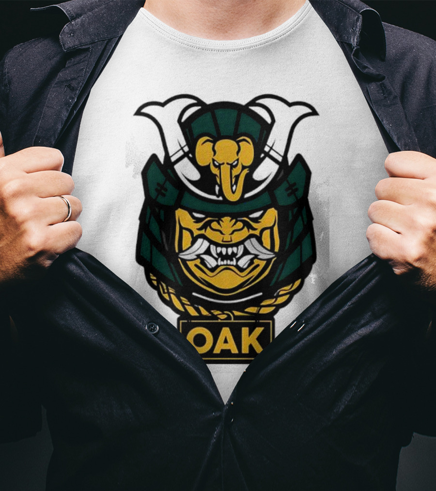 Oakland Athletics Samurai OAK Aggressive Mask T-Shirt