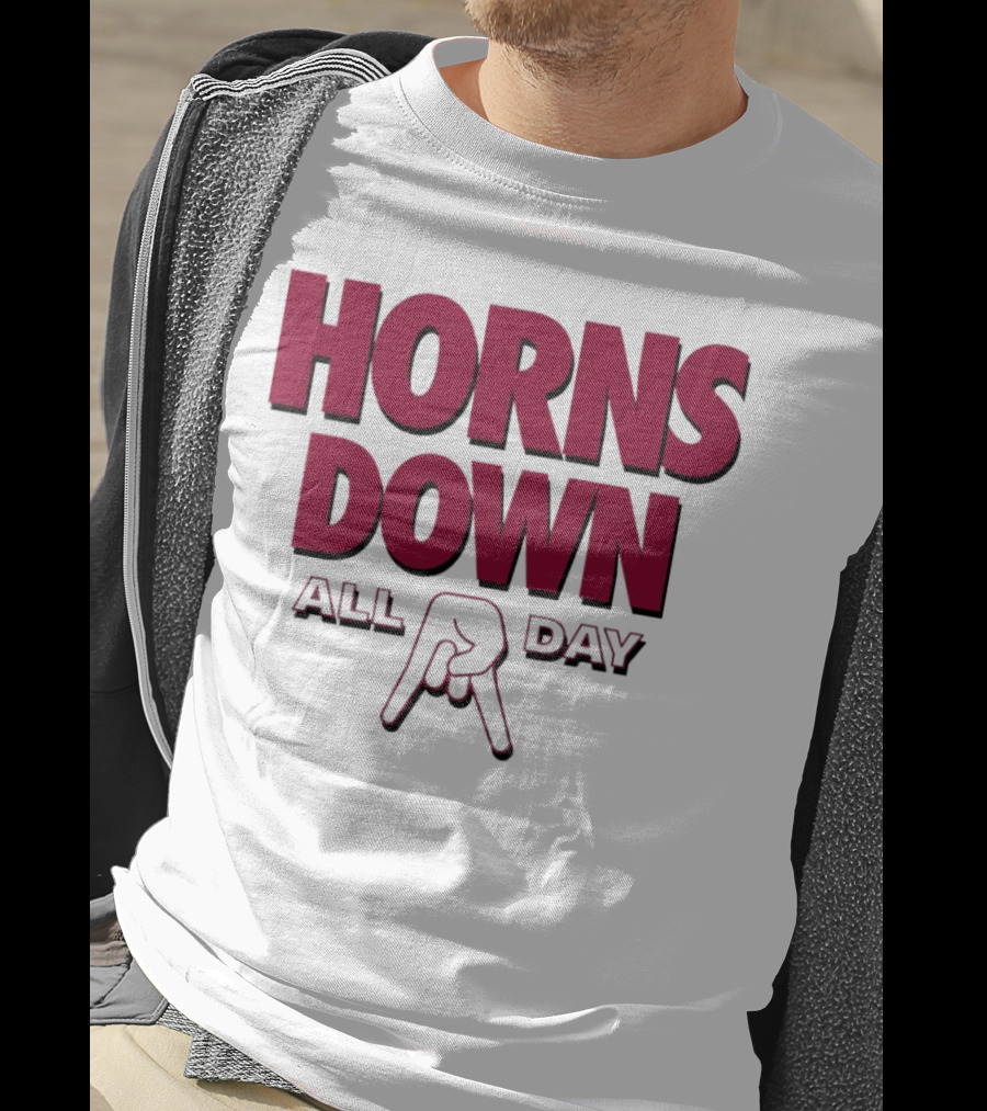 Horns Down All Day Oklahoma Sooners T-Shirt