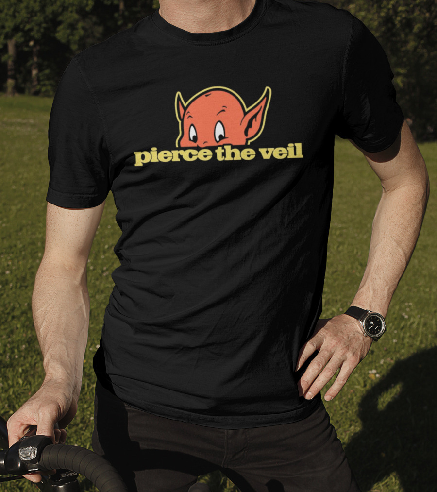 Pierce The Veil Devil Icon Red Cartoon Head T-Shirt