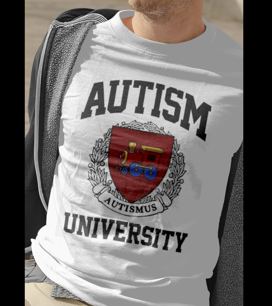 Autism University Autismus Crest Crewneck T-Shirt