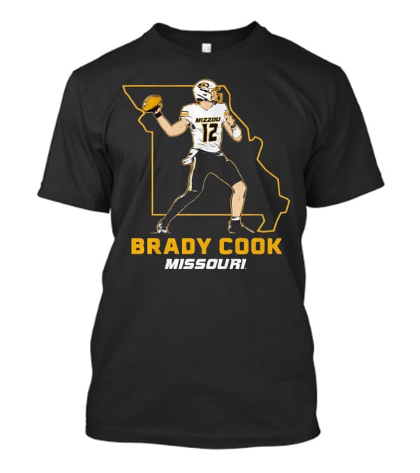 Brady Cook Mizzou Missouri Football Player 12 T-Shirt
