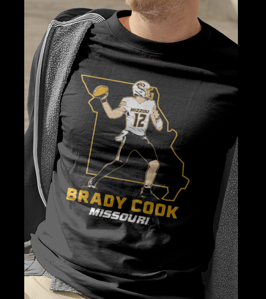 Brady Cook Mizzou Missouri Football Player 12 T-Shirt