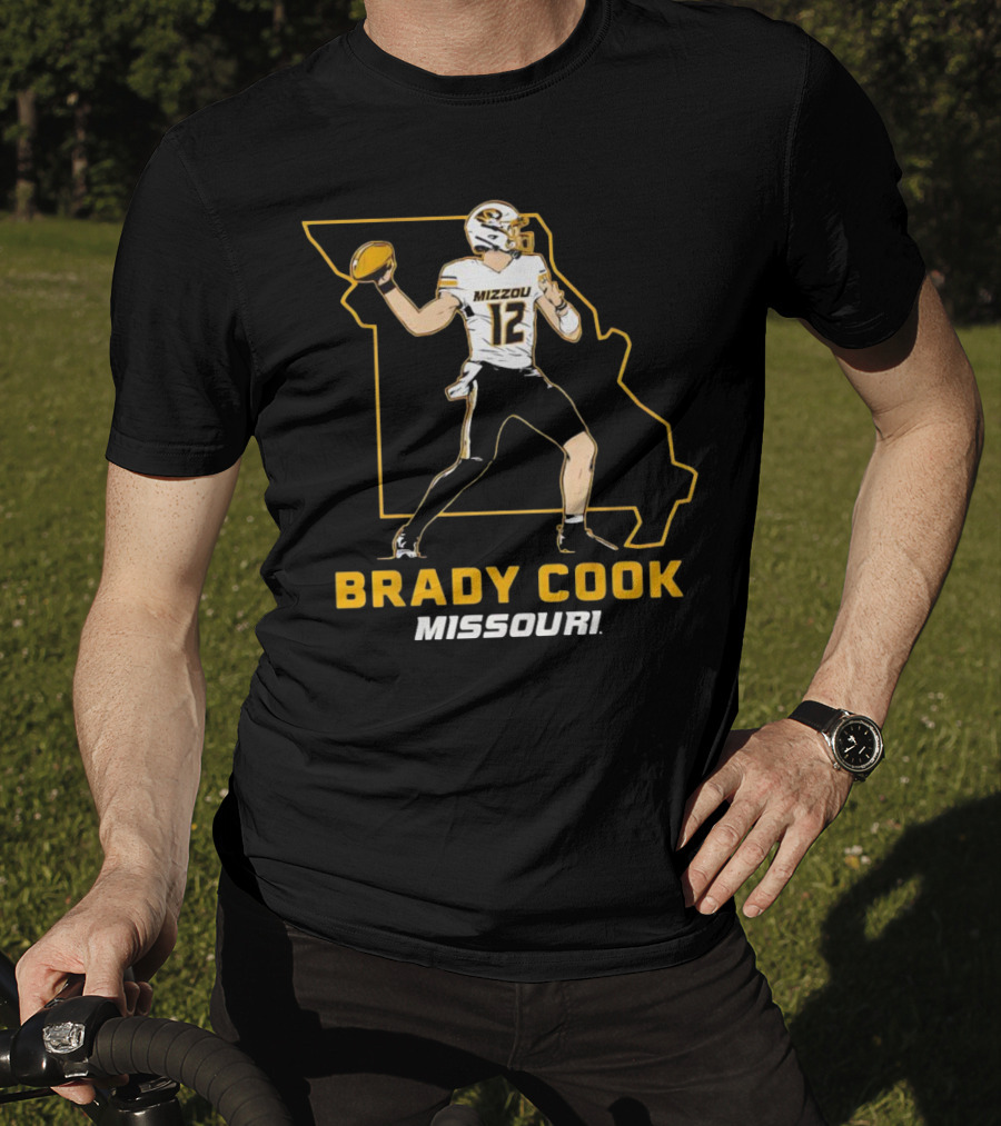 Brady Cook Mizzou Missouri Football Player 12 T-Shirt