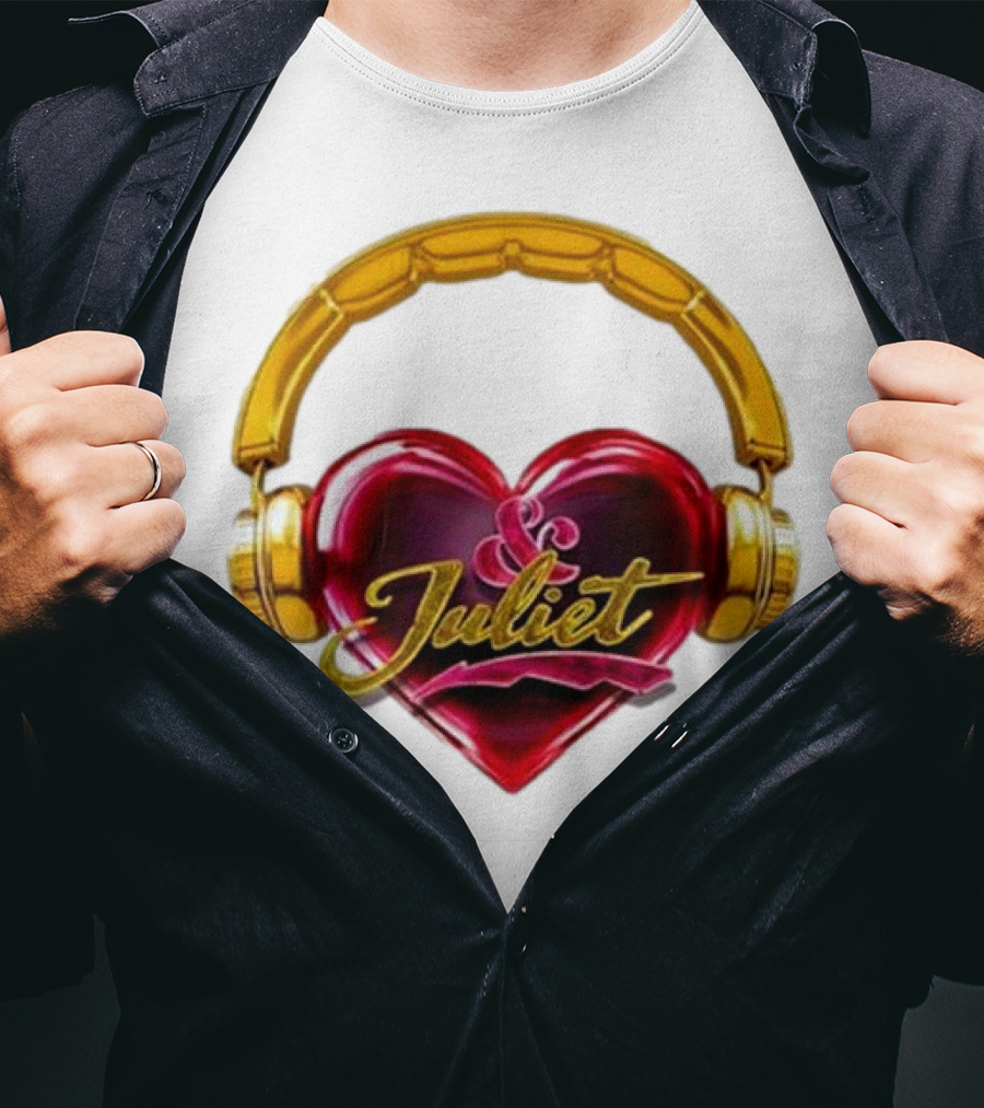 Broadway Juliet Heart Headphones T-Shirt