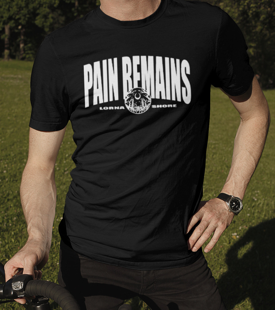 Lorna Shore Pain Remains Logo With Lunar And Forest Motif T-Shirt