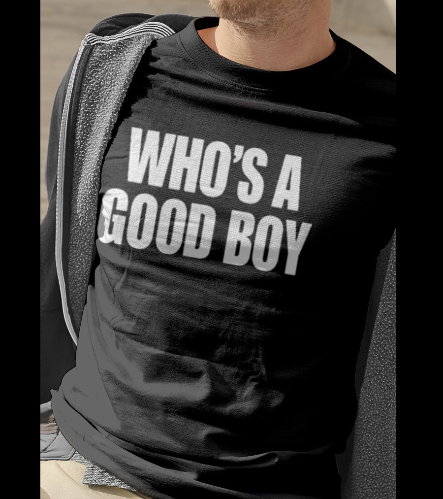 Moximimi Who’s A Good Boy Text T-Shirt