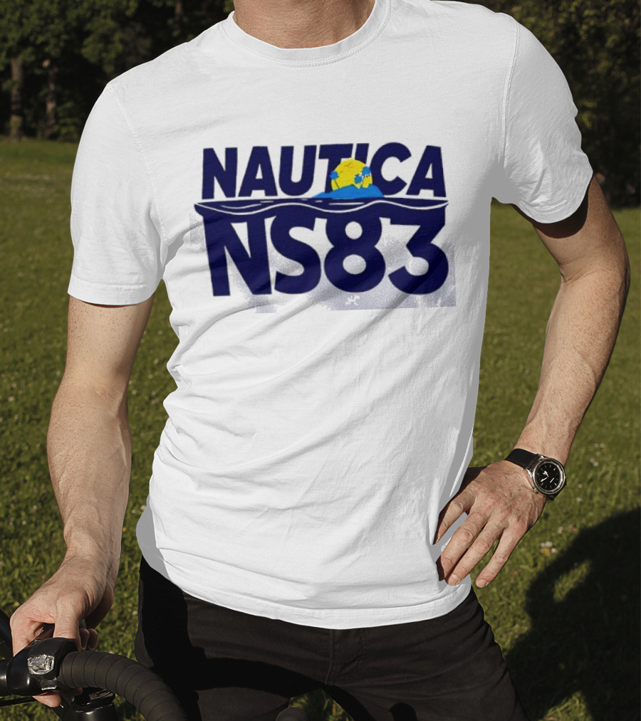 Nautica NS83 Ocean Wave And Globe T-Shirt