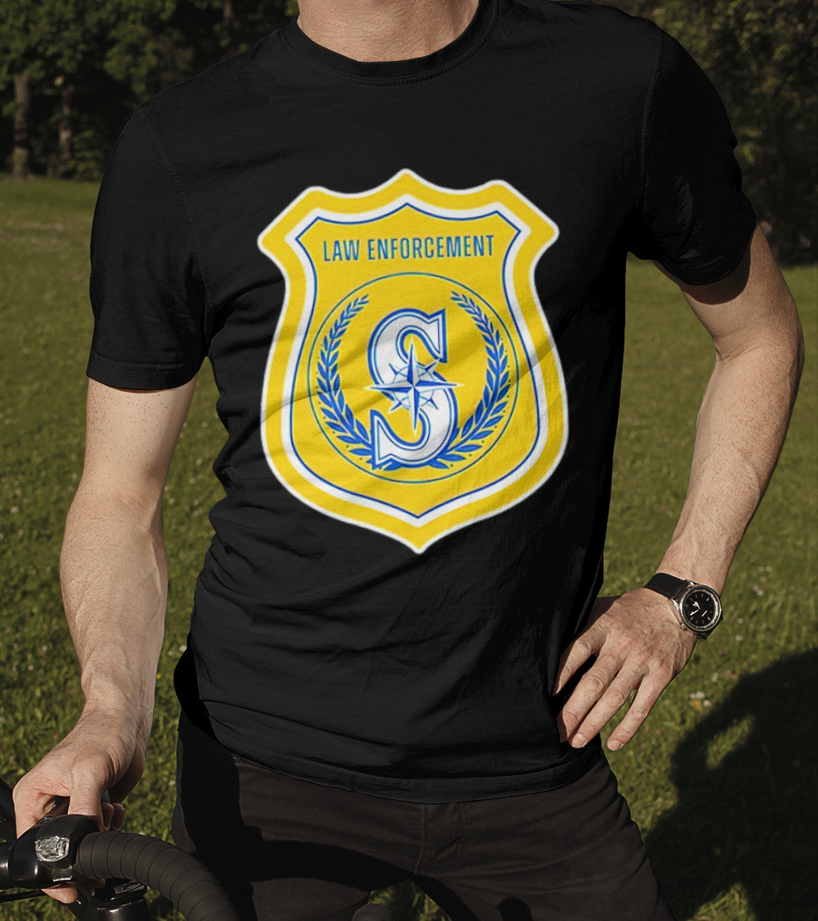 Seattle Mariners Law Enforcement Badge Shield S T-Shirt