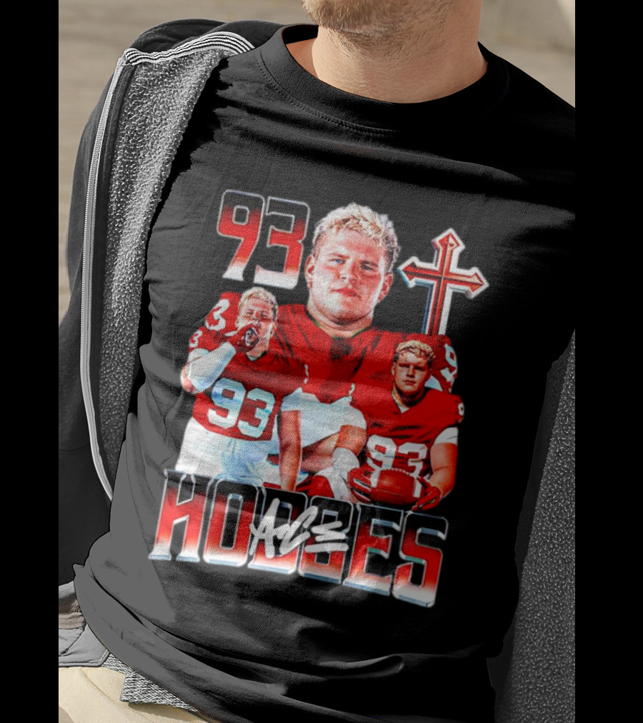 93 Ace Hodges Oklahoma Sooners Football Player Cross T-Shirt