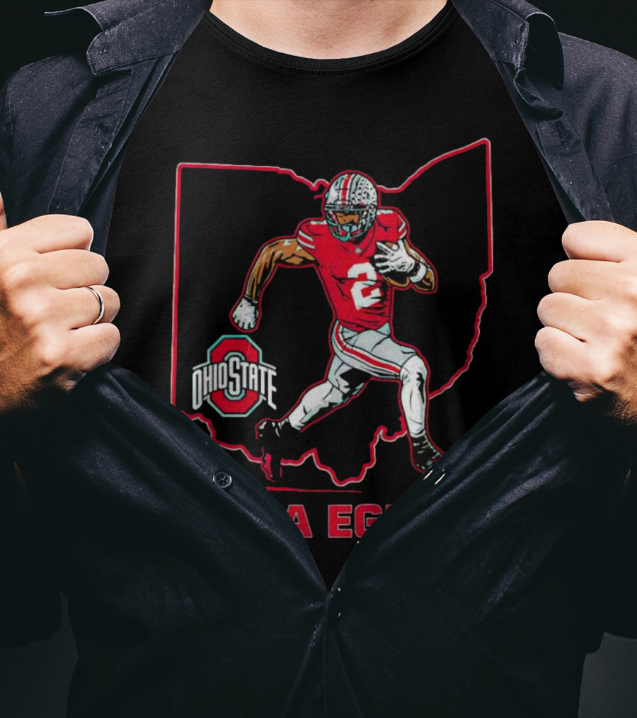 Emeka Egbuka Ohio State Buckeyes Football Star T-Shirt