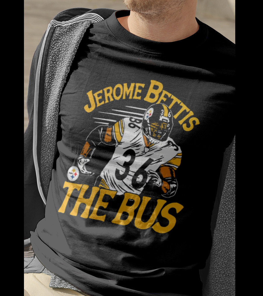 Jerome Bettis The Bus Pittsburgh Steelers 36 Caricature T-Shirt