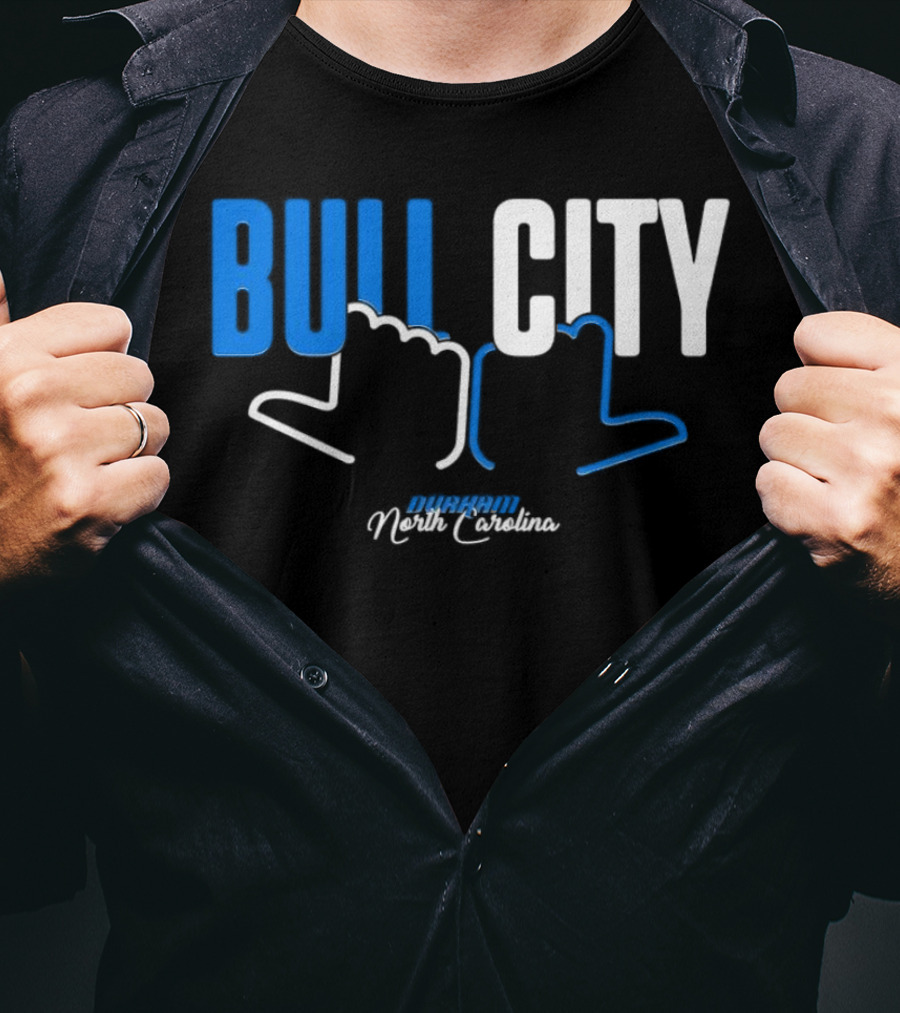 Durham North Carolina Bull City Hands T-Shirt