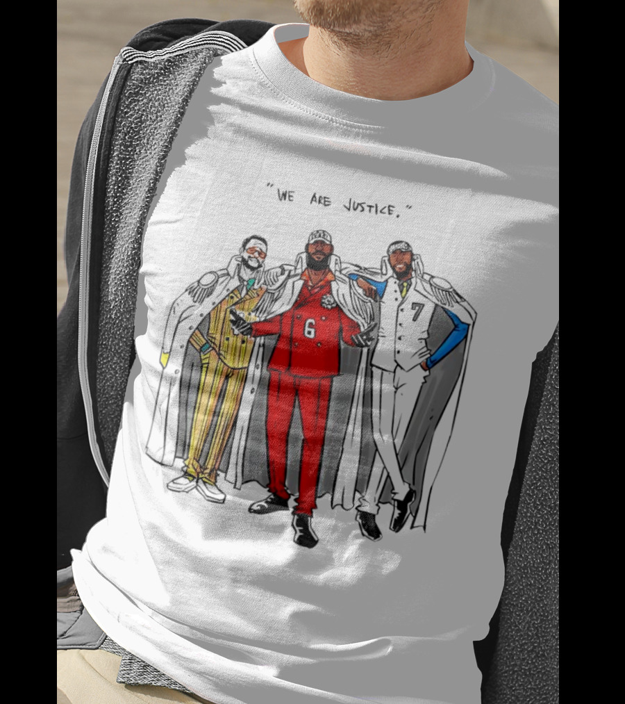 Jay Kim We Are Justice One Piece Anime Three Admirals T-Shirt