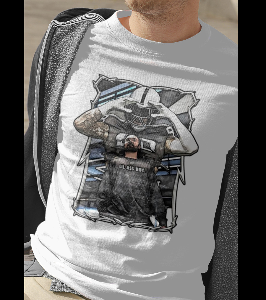 Las Vegas Raiders Maxx Crosby Lil Ass Boy Text With Football Player T-Shirt