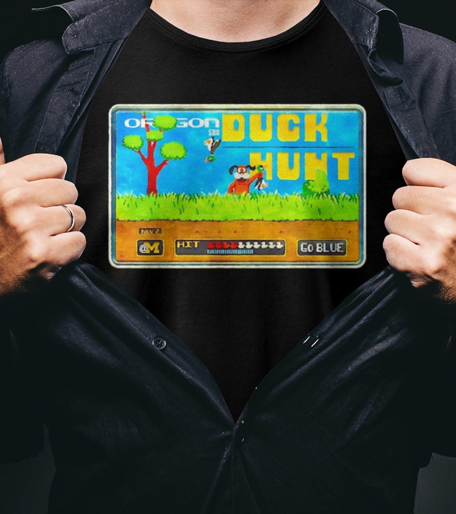 Oregon Gameday Duck Hunt Go Blue T-Shirt