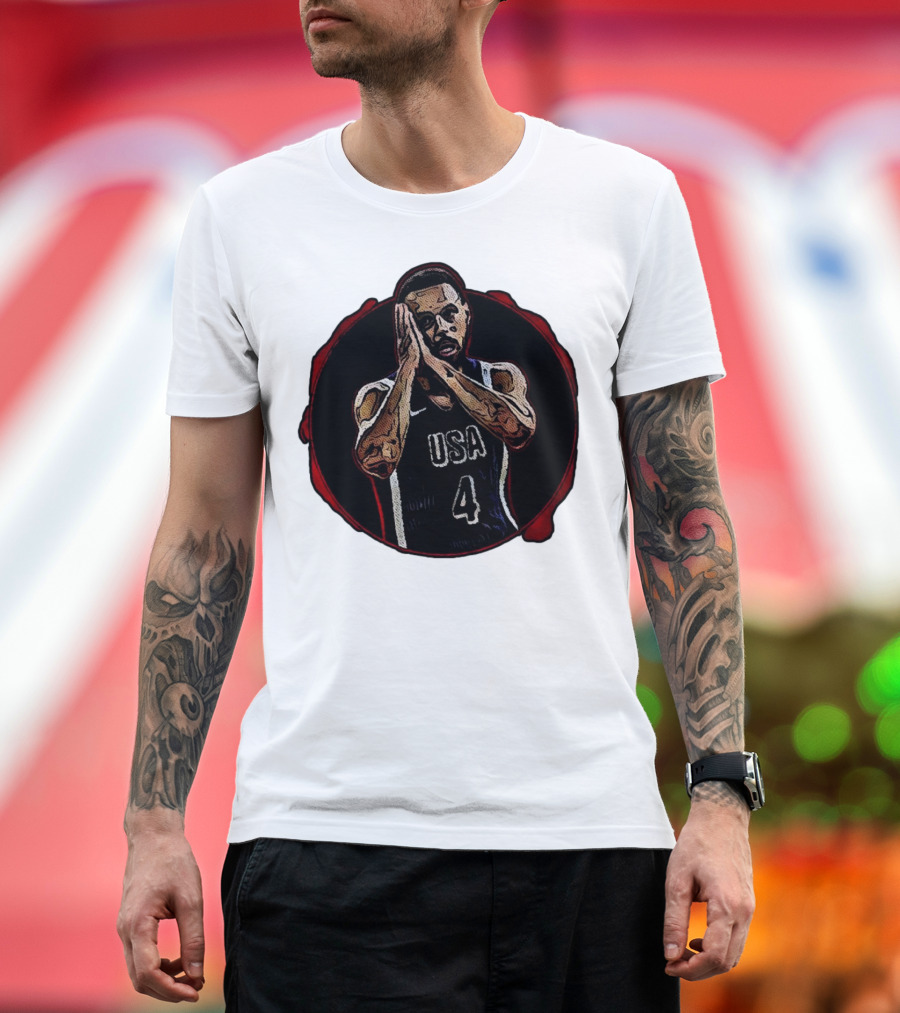 Stephen Curry Night Night USA Basketball Team Paris T-Shirt