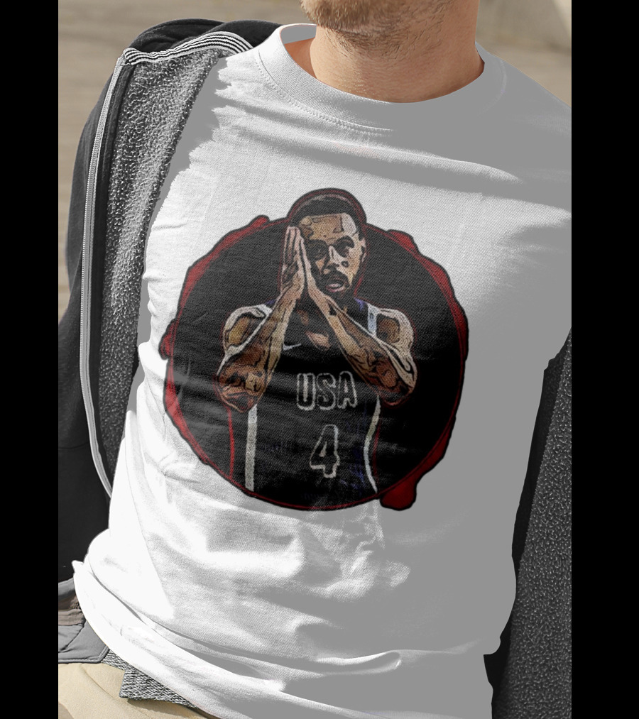 Stephen Curry Night Night USA Basketball Team Paris T-Shirt