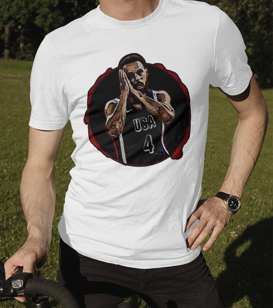 Stephen Curry Night Night USA Basketball Team Paris T-Shirt