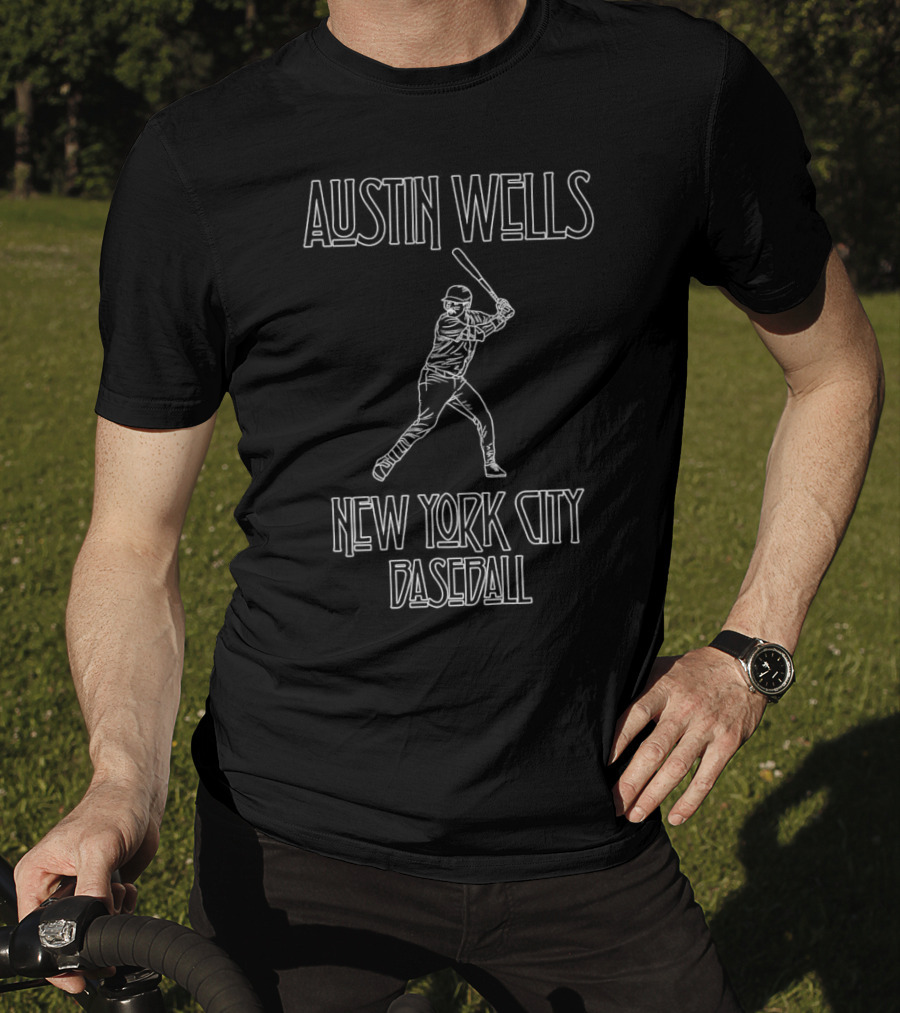 Austin Wells Baseball New York City Batter T-Shirt