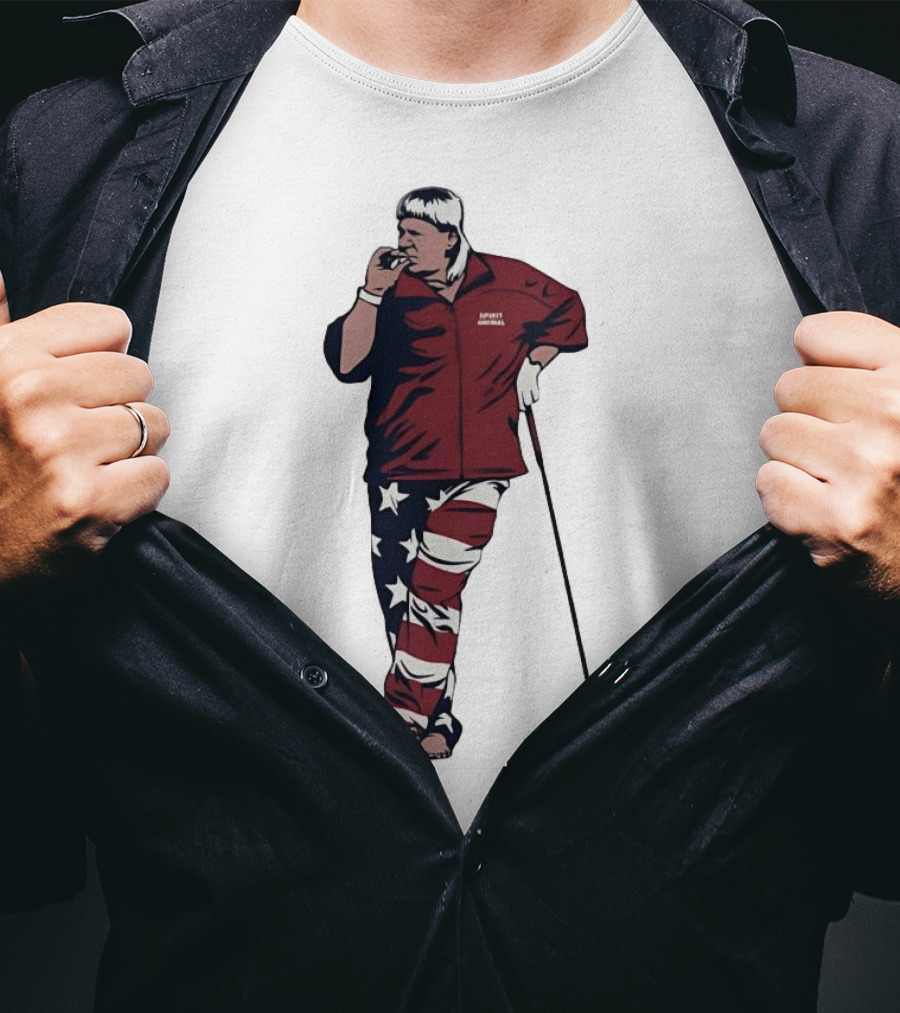 John Daly Sports Legend American Flag Pants Golf T-Shirt