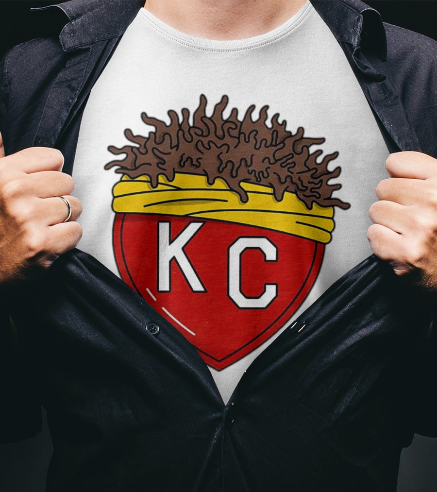 Kansas City Chiefs KC Heart French Fries T-Shirt