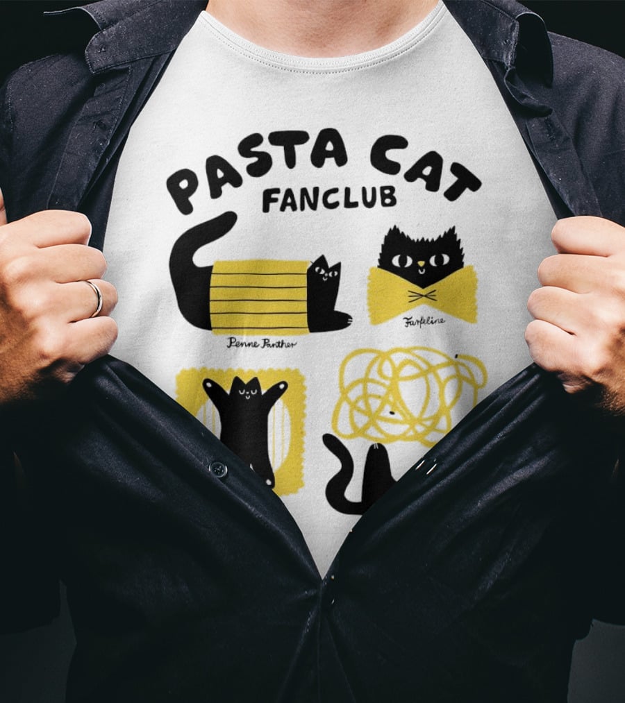 Pasta Cat Fanclub Penne Purrter ZitiFeline Pawrioli Meowgetty T-Shirt