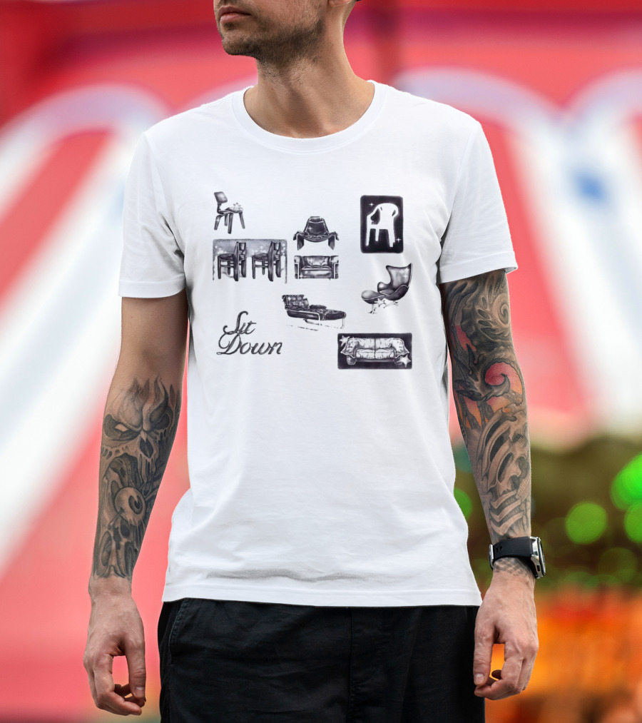 Sit Down More Chairs Armchair Couch T-Shirt