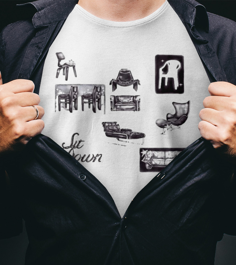 Sit Down More Chairs Armchair Couch T-Shirt