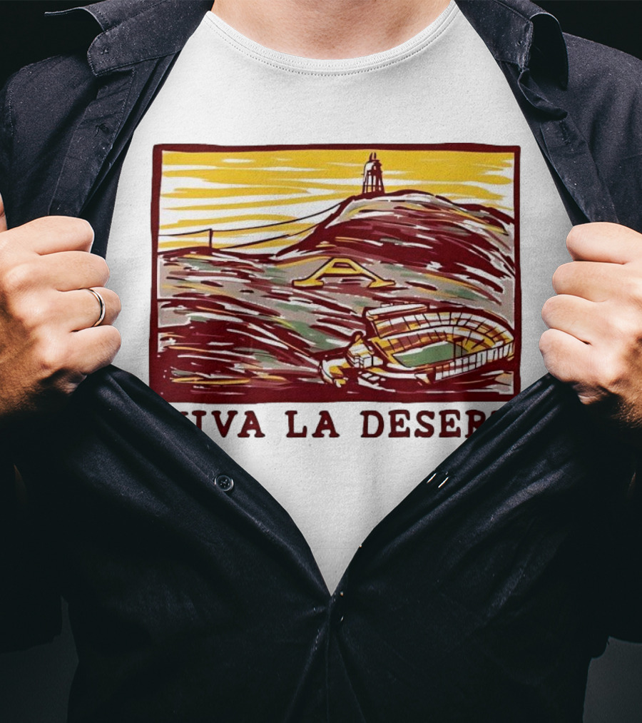 Viva La Desert Desert Stadium Arena Landmark Hilltop Stadium T-Shirt