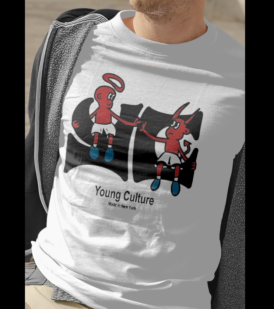Young Culture Made In New York Best Buds Angel Devil Duo T-Shirt