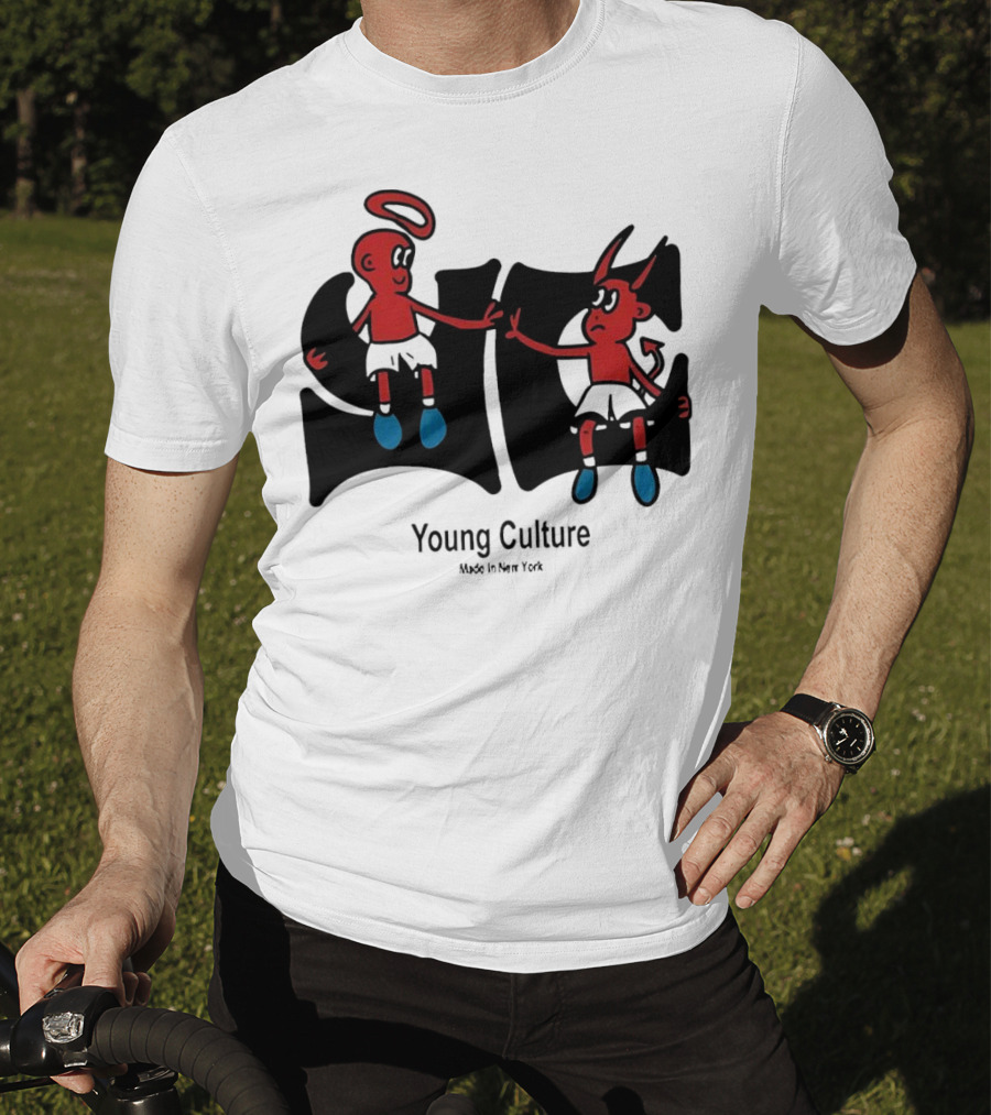 Young Culture Made In New York Best Buds Angel Devil Duo T-Shirt