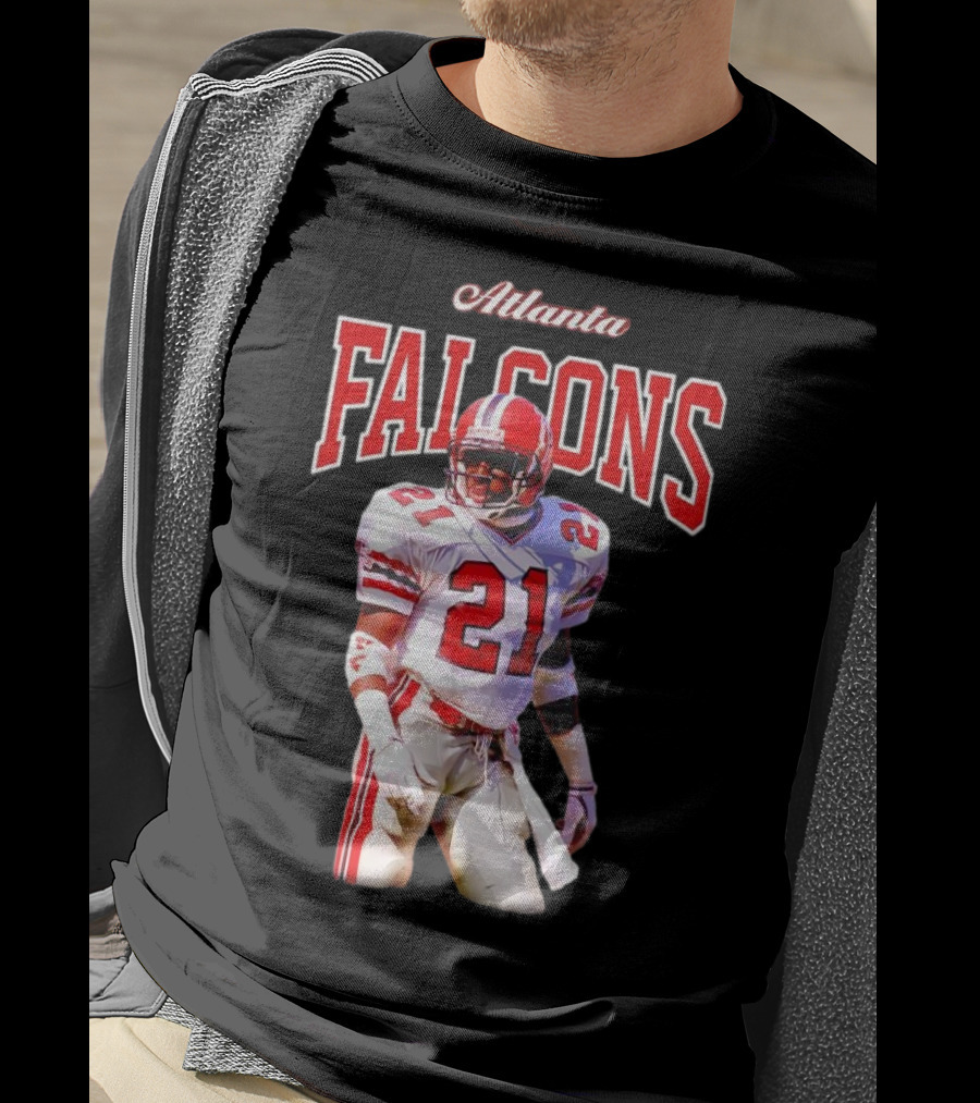 Atlanta Falcons Deion Sanders Retired Player 21 Sideline Legend T-Shirt