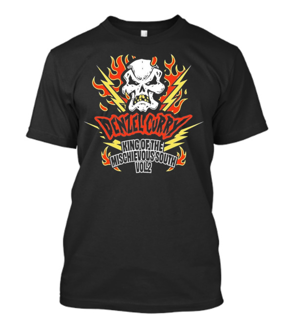 Denzel Curry King Of The Mischievous South Vol 2 Skull Flames Lightning T-Shirt