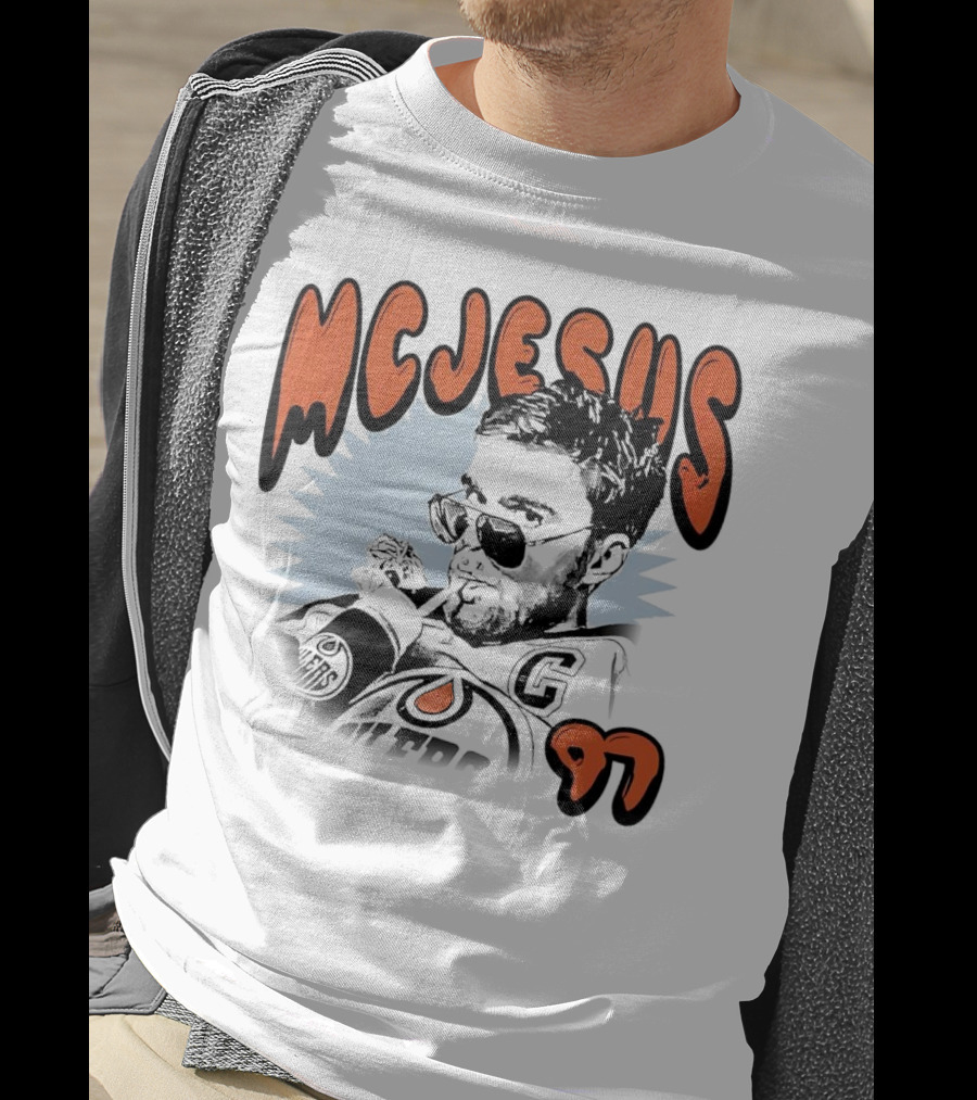Edmonton Oilers McJesus 97 Connor McDavid T-Shirt