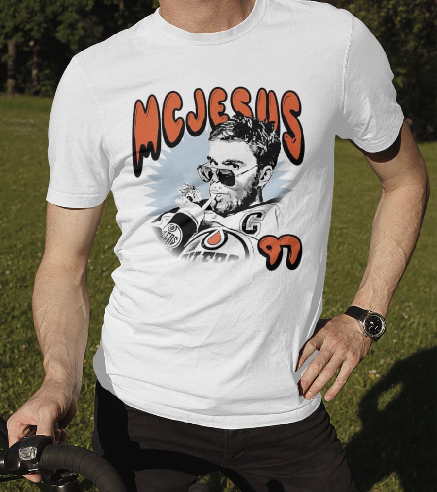 Edmonton Oilers McJesus 97 Connor McDavid T-Shirt